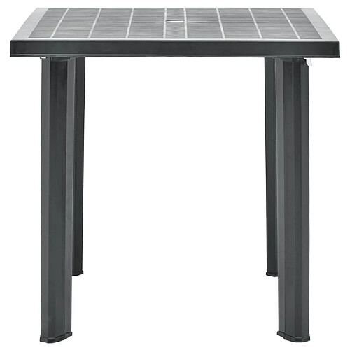 Maison Chic Table de jardin | Table d'extérieur Anthracite 80x75x72 cm Plastique -GKD48561