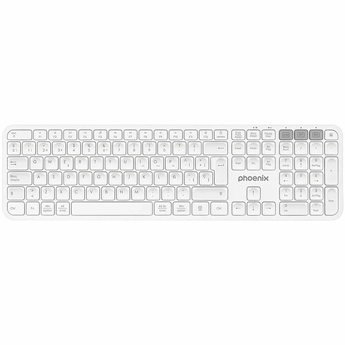 Clavier Bluetooth Phoenix K300 Blanc Espagnol Qwerty