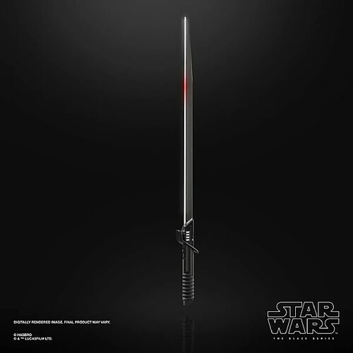 Ludendo Star Wars The Black Series Mandalorian Darksaber - Sabre laser Force FX Elite