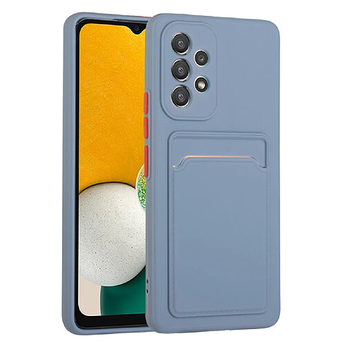 Coque en TPU antichoc, anti-rayures avec porte-carte bleu pour votre Samsung Galaxy A53 5G