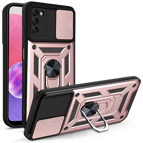 Coque en TPU antichoc, anti-rayures avec béquille or rose pour votre Samsung Galaxy A03s (166.5 x 75.98 x 9.14mm)