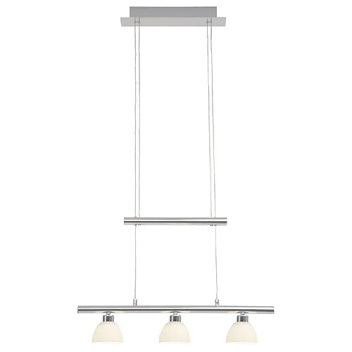 Brilliant (Lighting) Suspensions a 3 lumières ajustable en hauteur TONJA 3x5W LED intégrée CHROME BLANC