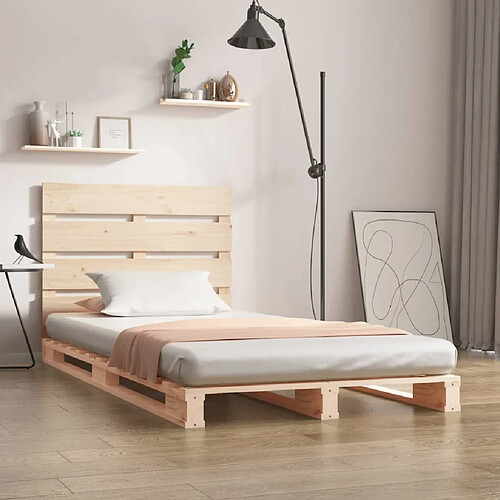 vidaXL Cadre de lit sans matelas 90x200 cm bois de pin massif