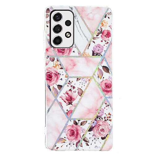 Coque en TPU anti-rayures, galvanoplastie, motif marbre des roses pour votre Samsung Galaxy A53 5G