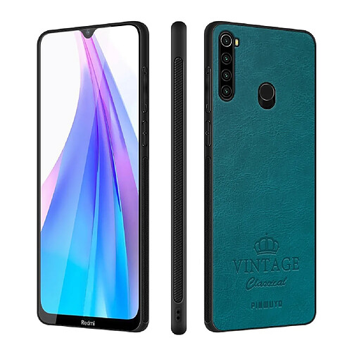 Coque en TPU + PU bleu pour votre Xiaomi Redmi Note 8T