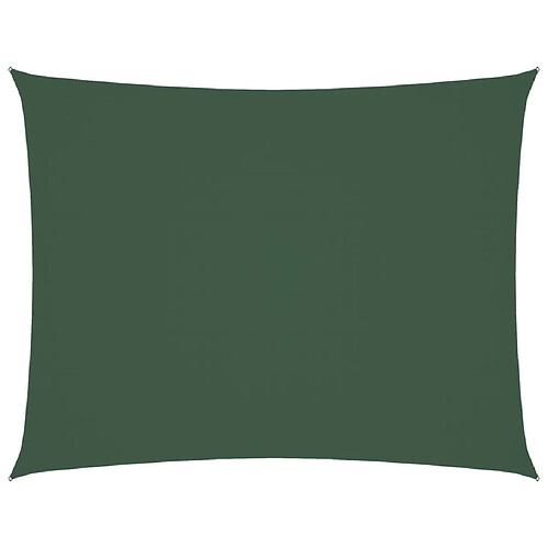 ComfortXL Voile De Parasol Tissu Oxford Rectangulaire 4x5 M Vert Foncé