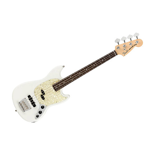 American Performer Mustang Bass Arctic White Fender