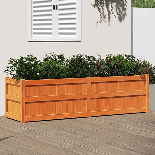 vidaXL Jardinière cire marron 180x50x50 cm bois de pin massif