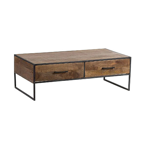 BOIS & CHIFFONS Table basse 2 tiroirs | Manguier Stockholm