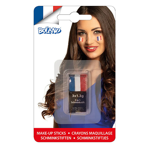 Graines Creatives Stick maquillage supporter bleu blanc rouge