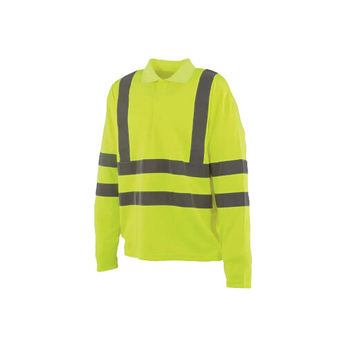 Cepovett Polo haute visibilité - Manches longues - Jaune fluo - S