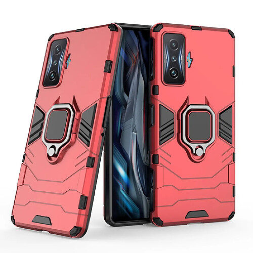 Coque en TPU antichoc avec béquille rouge pour votre Xiaomi Redmi K50 Gaming