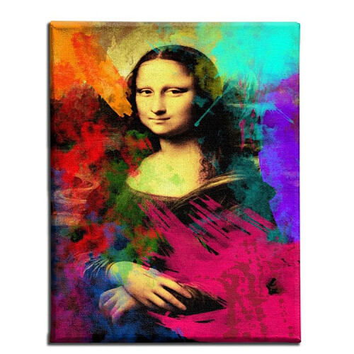 EPIKASA Impression sur Toile Mona Lisa, Multicouleur, Polyester, 45x3x70 cm