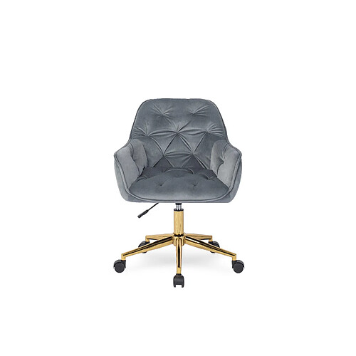 Vivaldi Fauteuil Pivotant MILAN Gris Velours