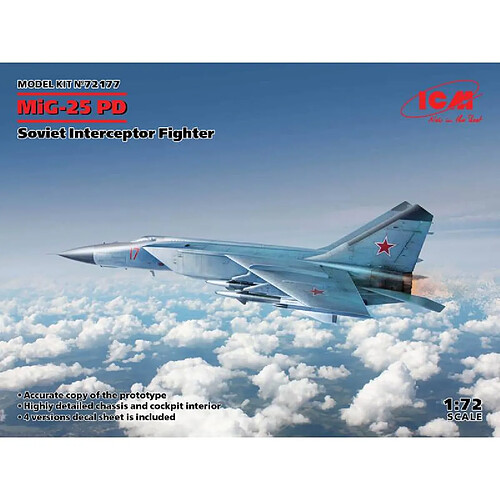 Icm Maquette Avion Mig-25 Pd Soviet Interceptor Fighter