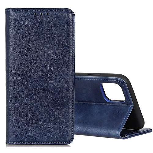 Wewoo Housse Coque Pour Galaxy Note10 Lite / A81 Magnétique Rétro Crazy Horse Texture en cuir à rabat horizontal avec support et fentes cartes Bleu