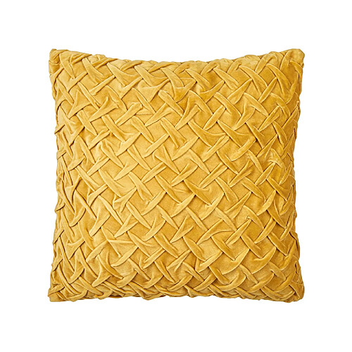 Beliani Coussin CHOISYA Coton 45 x 45 cm Unicolore Jaune