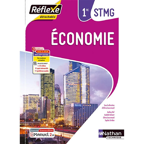 Economie 1re STMG : livre + licence élève