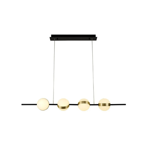 Luminaire Center Suspension Cuba Noir,Or