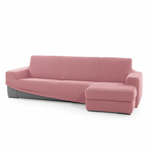 Chaise longue avec bras droit court Sofaskins NIAGARA 210 - 340 cm - Rose clair