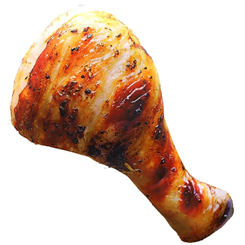 Universal Oreiller de cuisse de poulet frit simulé 3D de 15 cm Décoration de la maison Coussin alimentaire Peluche vivante Peluche 21,65 pouces | Oreiller de luxe