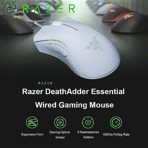 Universal Death Adder Razer Gamer Mice Optical Ergonomic Essential Mouse