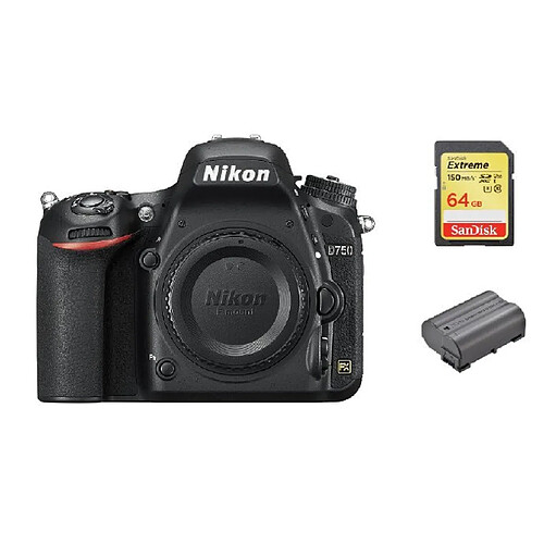 NIKON D750 Body + 64GB SD card + EN-EL15B Battery