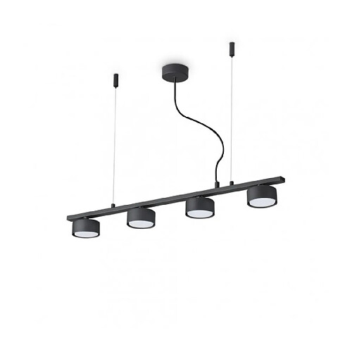 Ideal Lux Suspension Minor Métal Noir 4 ampoules 10cm