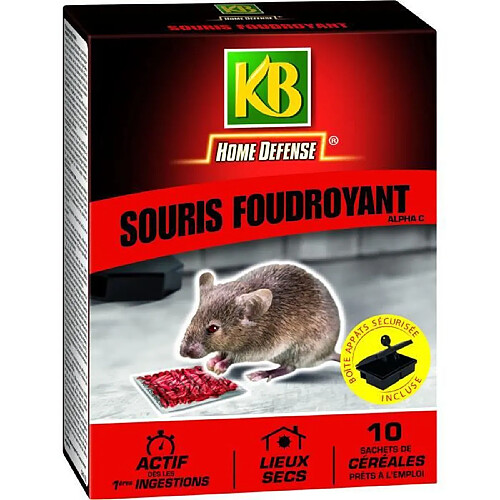 Kb Souris foudroyant 10g + boite appat