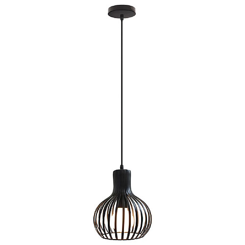 Stoex Plafonnier Antique Noir Lustre Créatif Rétro Suspension Luminaire Réglable en Hauteur E27