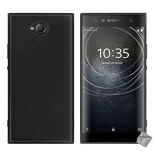 Htdmobiles Coque silicone gel fine pour Sony Xperia XA2 Ultra + verre trempe - NOIR