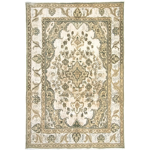 Vidal Tapis de laine 286x192 blanc crème Vintage Royal