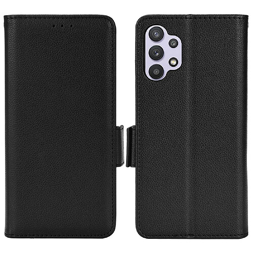 Etui en PU texture litchi, antichoc avec support noir pour votre Samsung Galaxy A13 4G