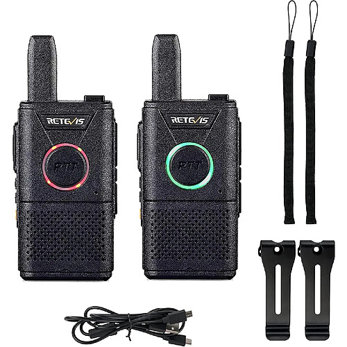 Retevis 2 talkie walkie double PTT VOX Scan Moniteur 16 Canaux noir