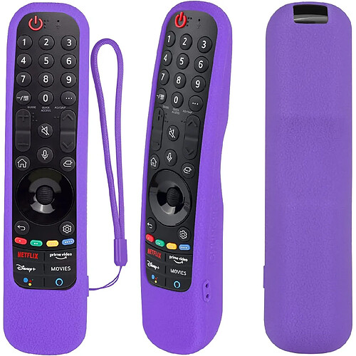 SANAG etui De Protection En Silicone Pour Lg Magique 2021 2022 Telecommande, Mr21Ga Mr21Gc Mr22Ga Mr22Gn, Housse Coque Pour Lg Telecommande, Antiderapage, Antisismique, Lavable(Violet)