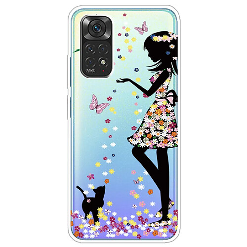 Coque en TPU antichoc Chat et fille pour votre Xiaomi Redmi Note 11 Pro 5G (Qualcomm)/Redmi Note 11 Pro 4G (MediaTek)