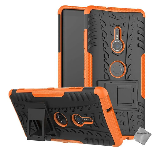 Htdmobiles Coque rigide anti choc pour Sony Xperia XZ3 + film ecran - ORANGE