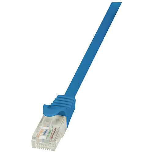 LogiLink Câble patch EconLine, Cat. 6, U/UTP, 0,25 m, bleu ()