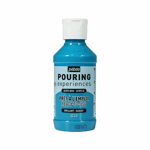 Pebeo Peinture pouring acrylique brillante - Turquoise - 118 ml