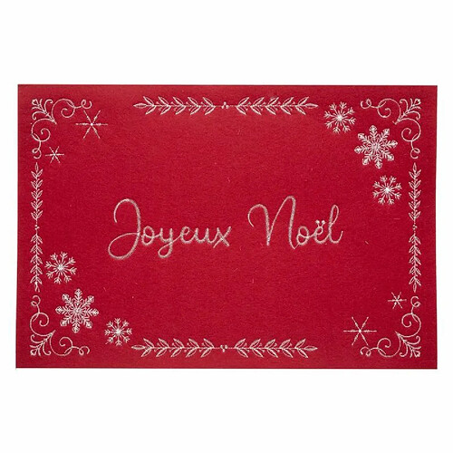 Set de Table Feutrine Joyeux Noël 30x45cm Rouge