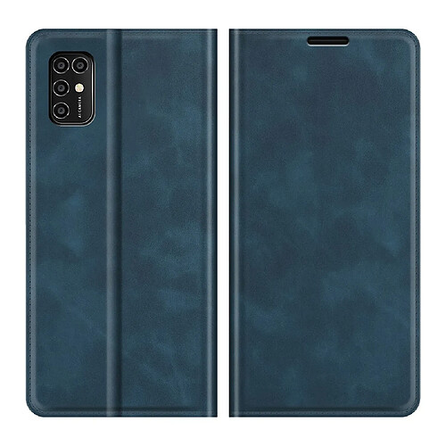 Etui en PU Toucher cutané auto-absorbé avec support bleu pour votre ZTE Blade V2020 Smart