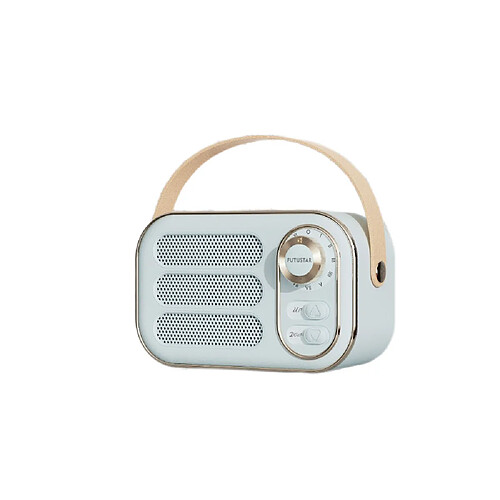 General Haut-parleur Bluetooth rétro, décor vintage, petit haut-parleur Bluetooth sans fil, style classique à l'ancienne, amélioration des basses puissantes, volume fort, connexion sans fil Bluetooth 5.0, carte TF (bleu)