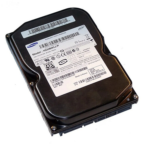 Disque Dur 3,5" SAMSUNG ELECTRONICS - HD080HJ - 80Go - SATA - 7200RPM - 8Mo · Occasion