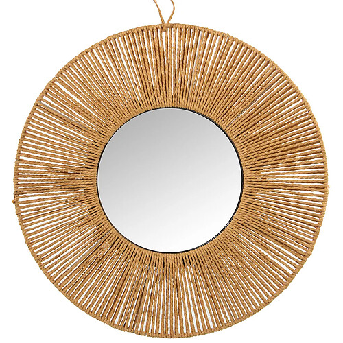 Miroir mural Alexandra House Living Fibre naturelle 60 x 1 x 60 cm Rond