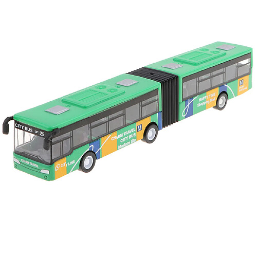 1:64 Échelle d'alliage Pull Back Véhicule Autobus Diecast Toy Cadeau pour les enfants Vert