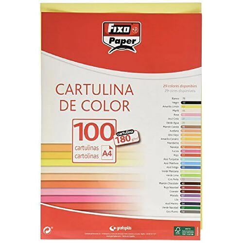 Fixo 11110463-Pack de 100grandes, A4, couleur jaune Parchi