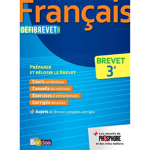 Français : brevet 3e : préparer et réussir le brevet · Occasion