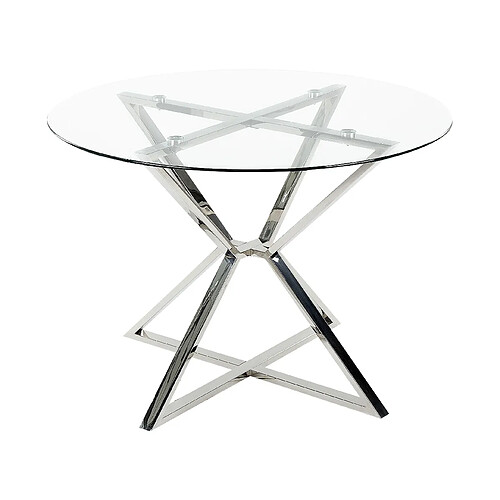 Beliani Table de repas BOSCO Transparent