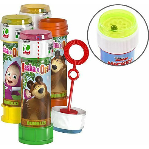 TUBAN Bulles de savon Masha et ours 60 ml - Bubble World - Party Feste Carton (1 pièces)