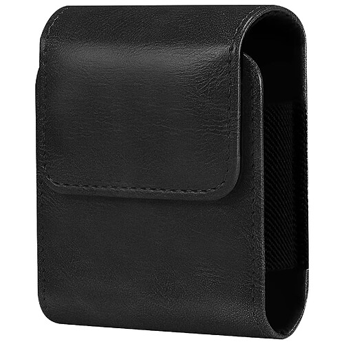 Avizar Étui Ceinture Universel pour Téléphone Pliable Cuir Fermeture Aimantée Noir